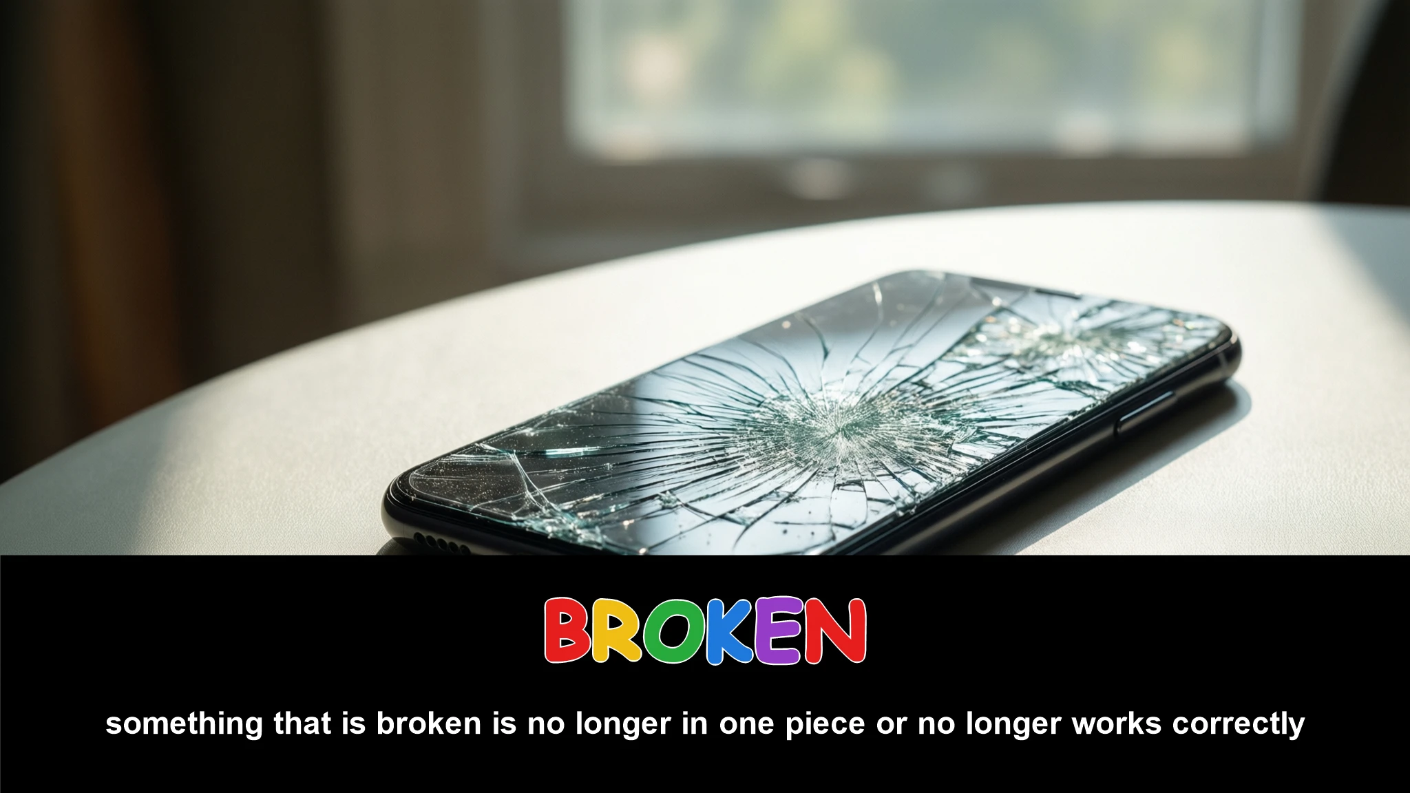 English Illustration for broken